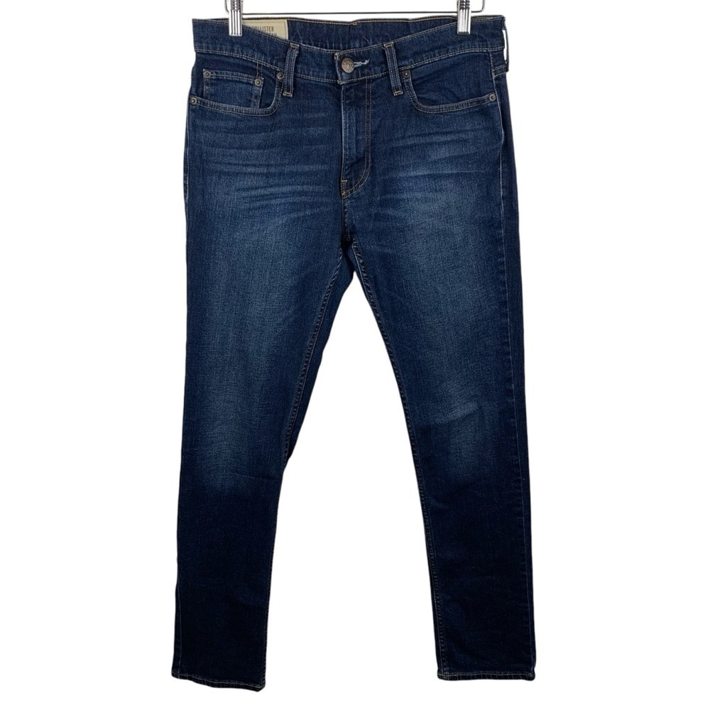 Hollister 32x32 Skinny Dark Wash Denim Men's Stretch Jeans